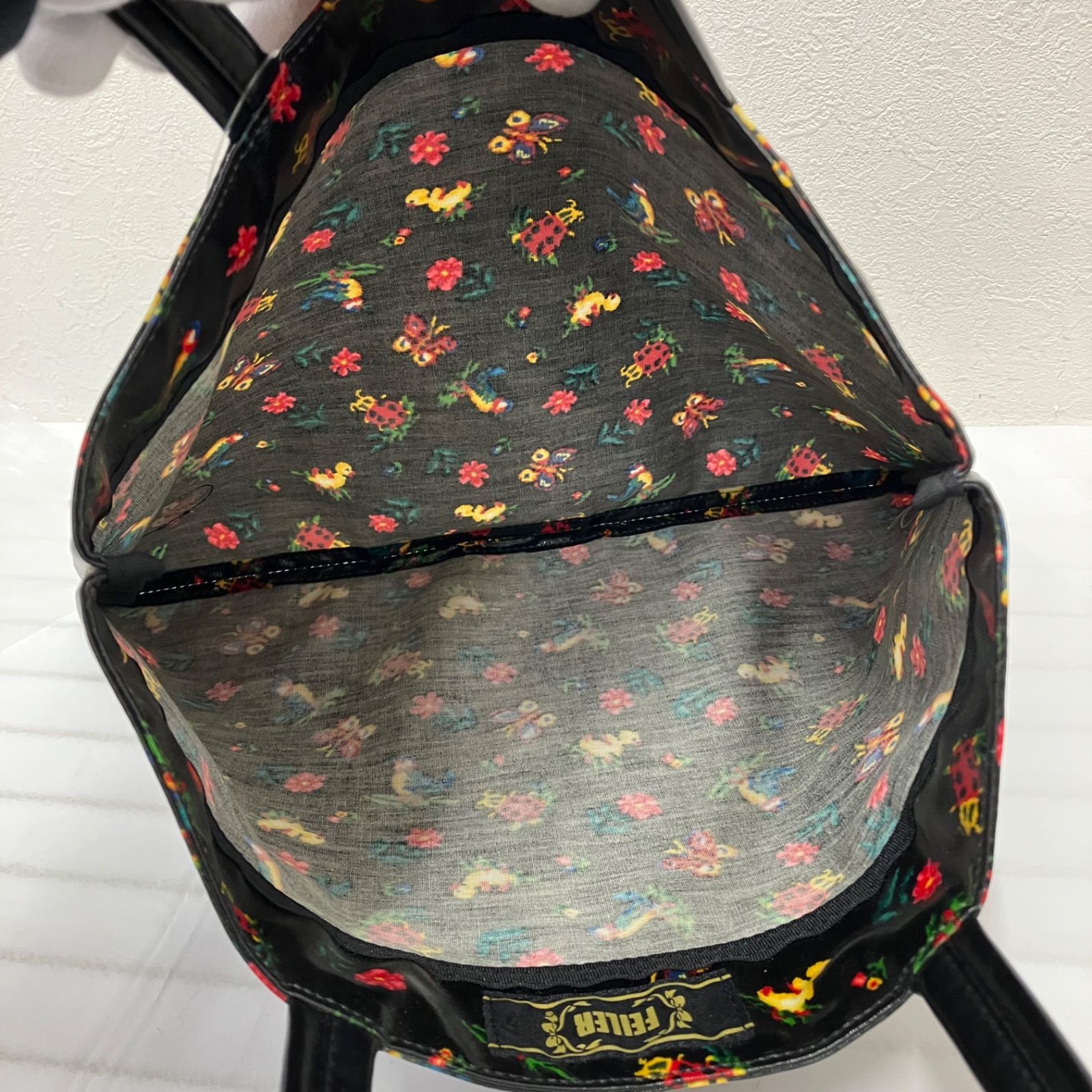 741 良品 FEILER フェイラー トートバッグ ハイジ てんとう虫 蝶々 花 