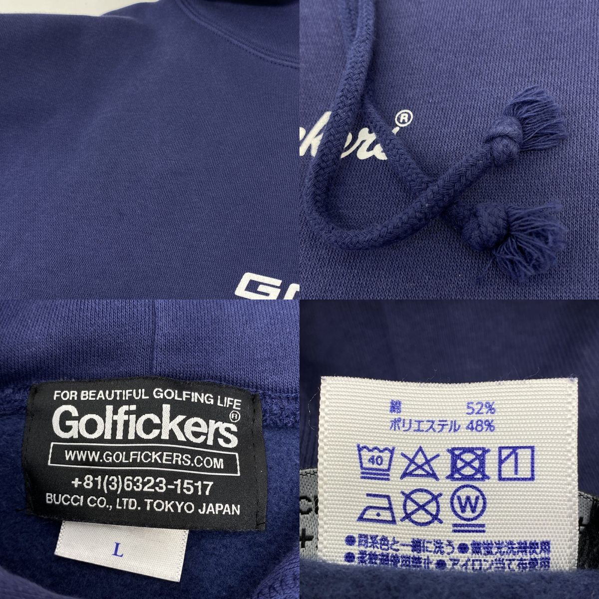 Golfickers ゴルフィッカーズ ロゴ パーカー Lサイズ ※中古 - メルカリ