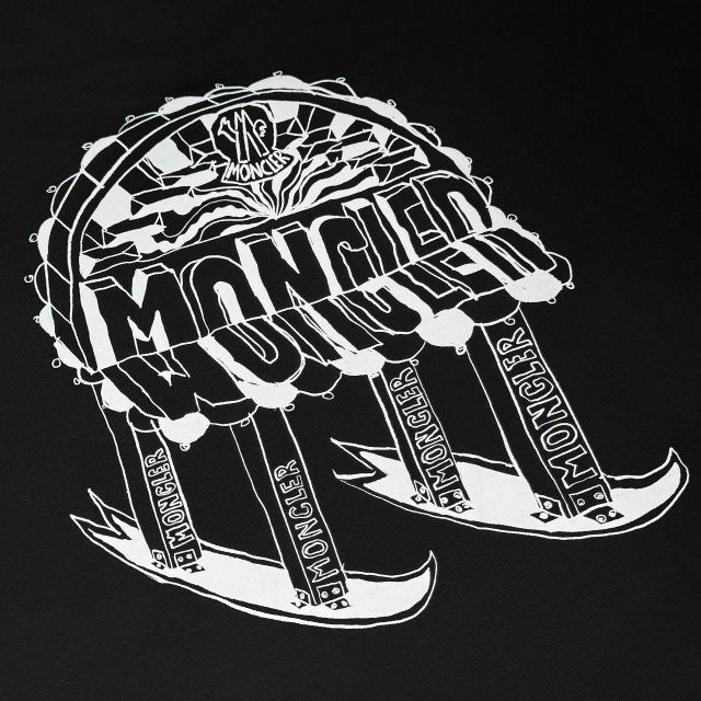 MONCLER S/S T-SHIRT BLACK SIZE-XL 8C00036 89AUG モンクレール 半袖