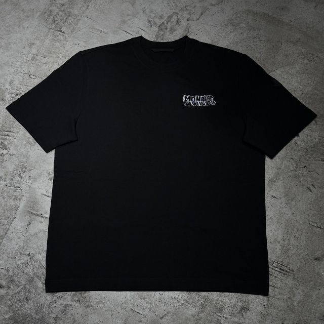 MONCLER S/S T-SHIRT BLACK SIZE-XL 8C00036 89AUG モンクレール 半袖