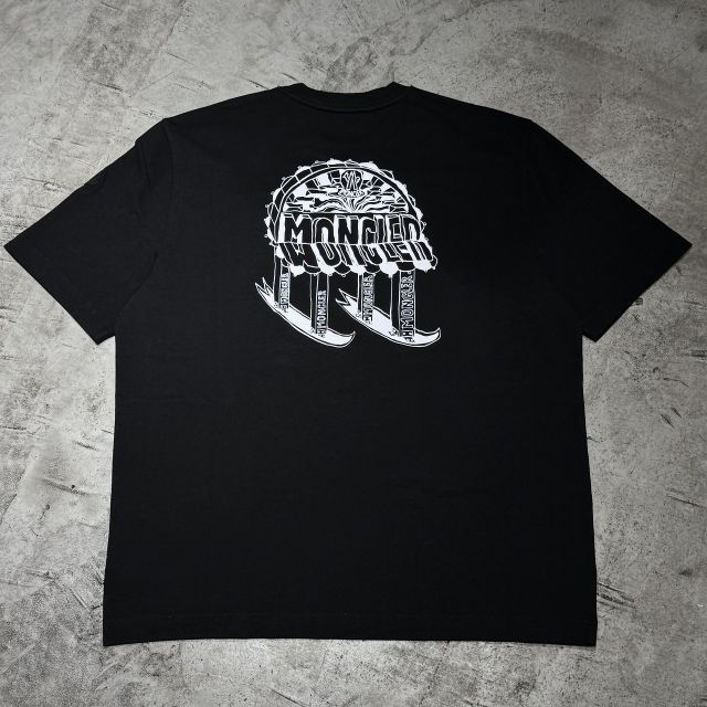 MONCLER S/S T-SHIRT BLACK SIZE-XL 8C00036 89AUG モンクレール 半袖