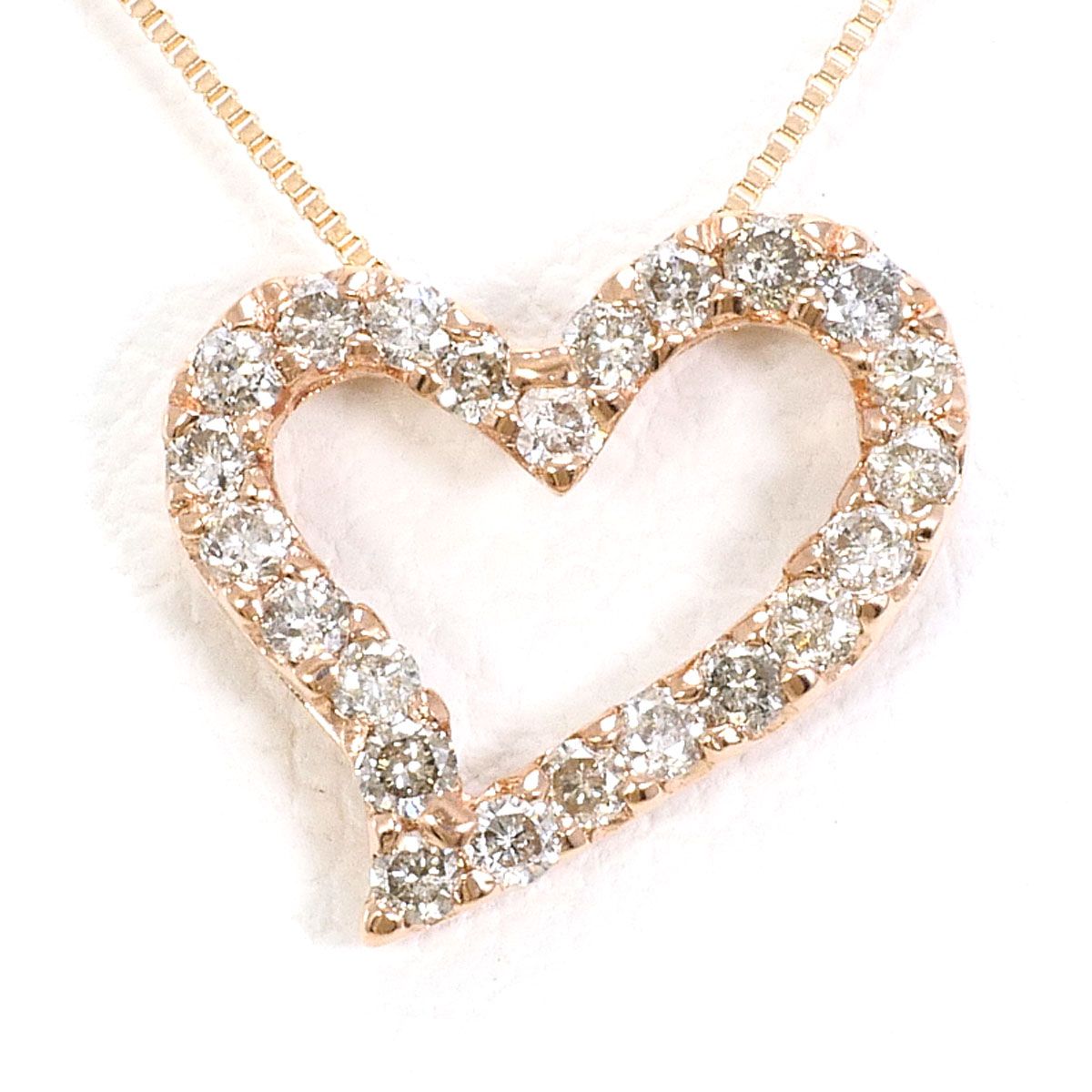 K10PG ネックレス ダイヤモンド 0.20 ct 総重量約0.9g 約40cm - メルカリ