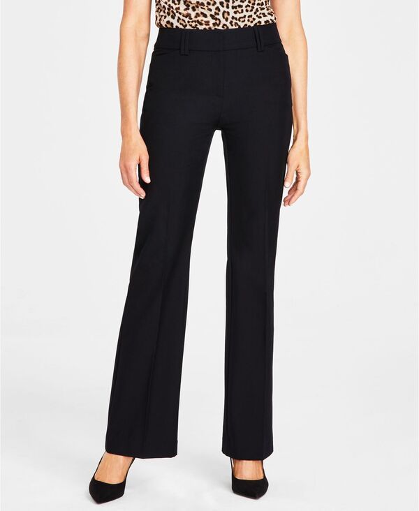 アイエヌシー インターナショナル コンセプト レディース ボトムス カジュアルパンツ ブーツカット パンツ ブーツ INC International Concepts Womens MidRise Bootcut Pants Deep Black ブラック