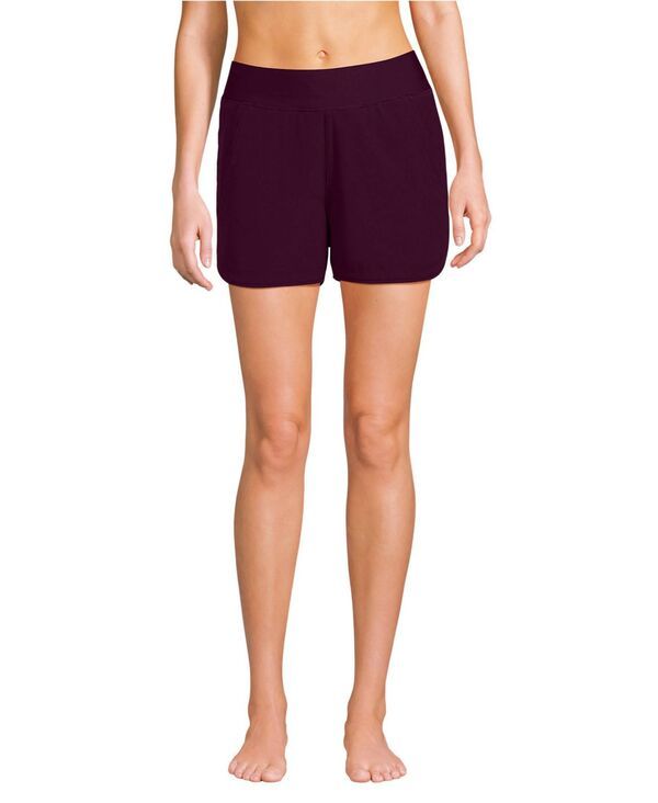 ランズエンド レディース ボトムス ハーフパンツ・ショーツ ショートパンツ Lands End Womens 3 Quick Dry Elastic Waist Board Shorts Swim Coverup Shorts with Panty Dark