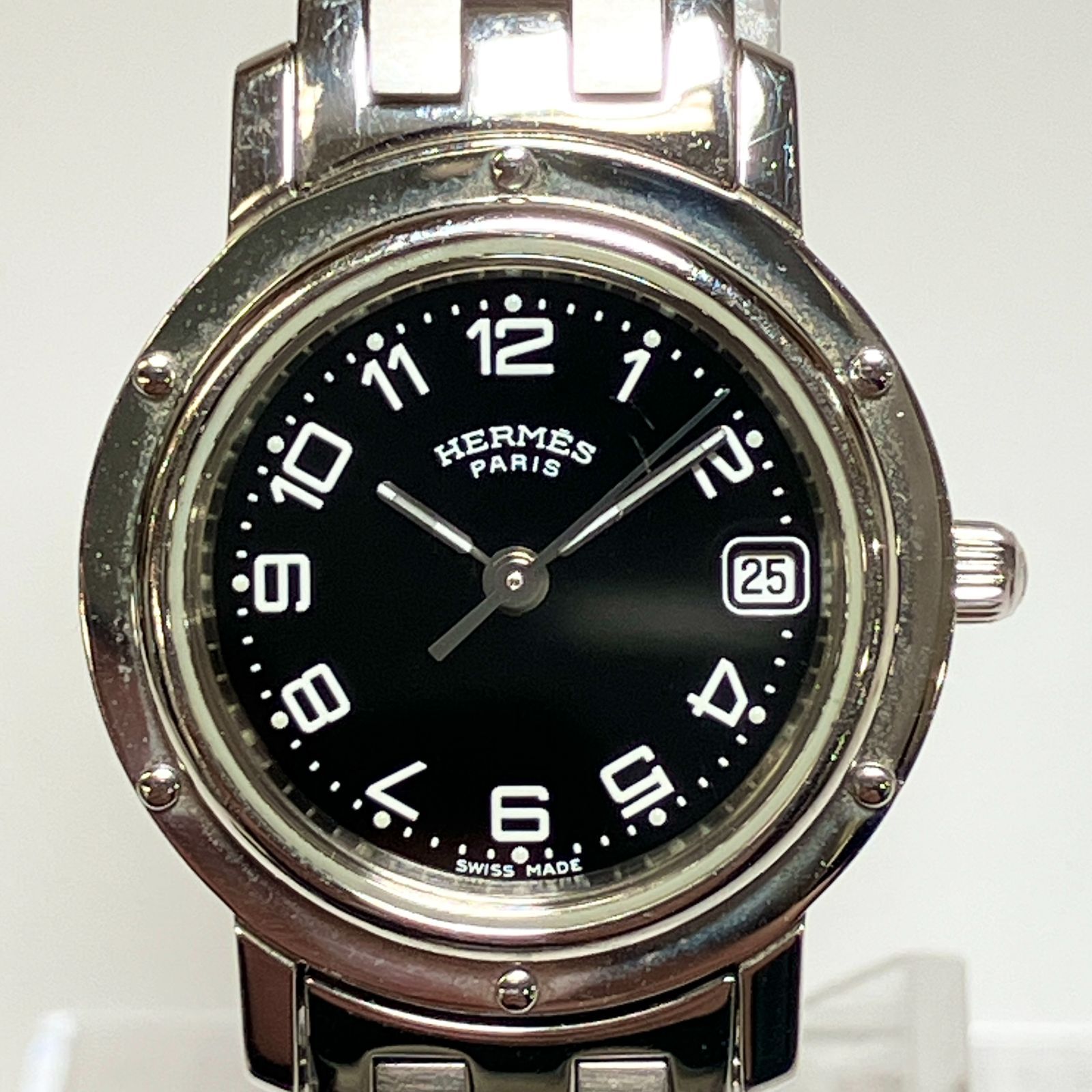 エルメス クリッパー CL4.210 レディース ブラック クオーツ 新品 