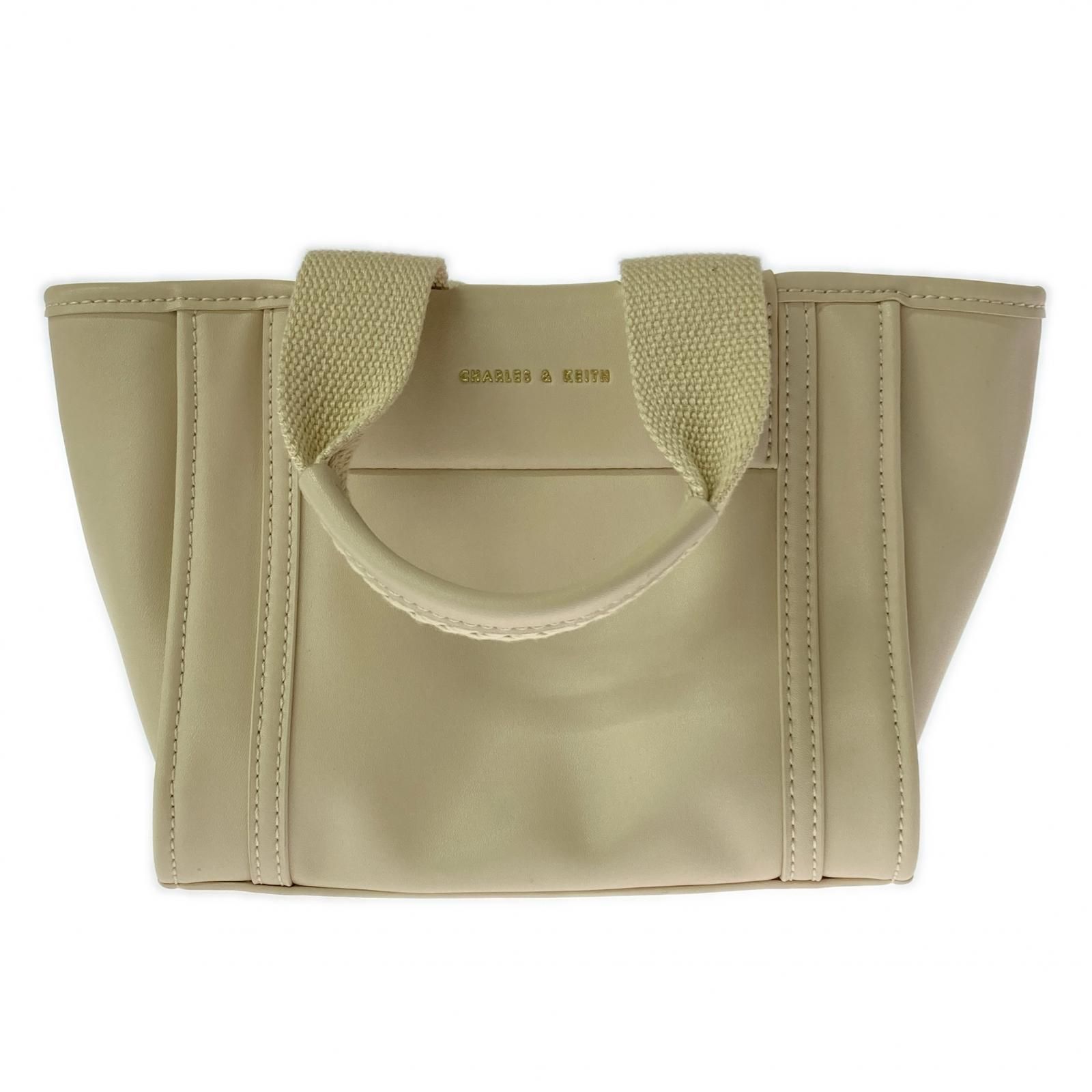 CHARLES & KEITH チャールズ＆キース 保存袋付きハンドバッグ/ベージュ 