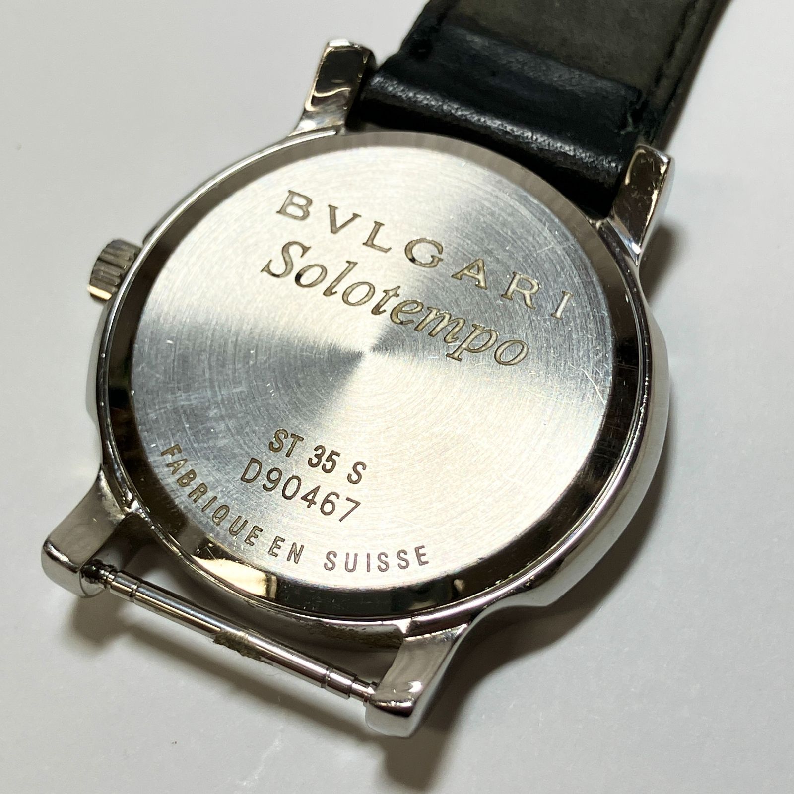 m001 T4 BVLGARI ブルガリ ソロテンポ ST35S メンズ クォーツ式 腕時計 