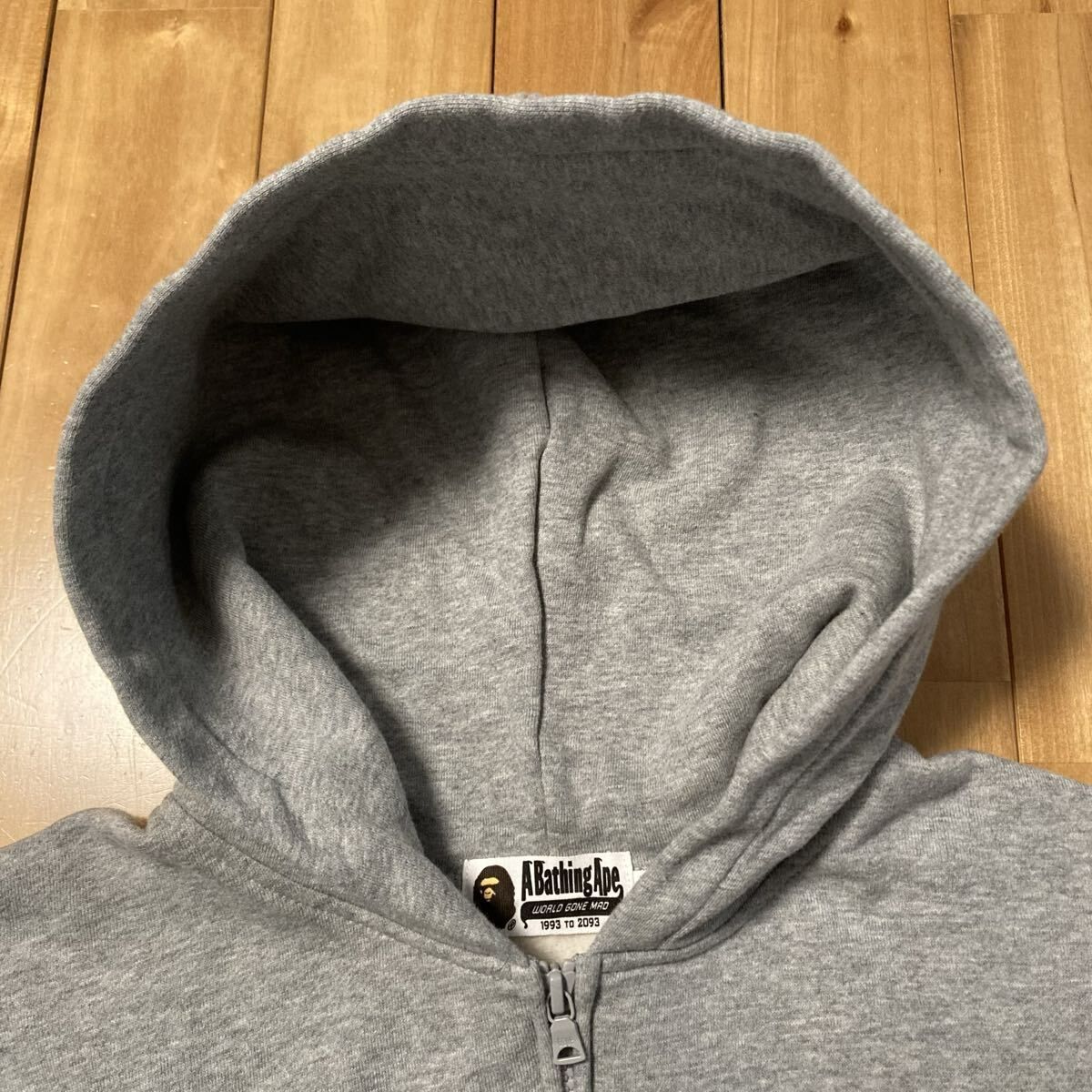 BAPE HEAD LOGO ジップ パーカー Lサイズ グレー a bathing ape BAPE 