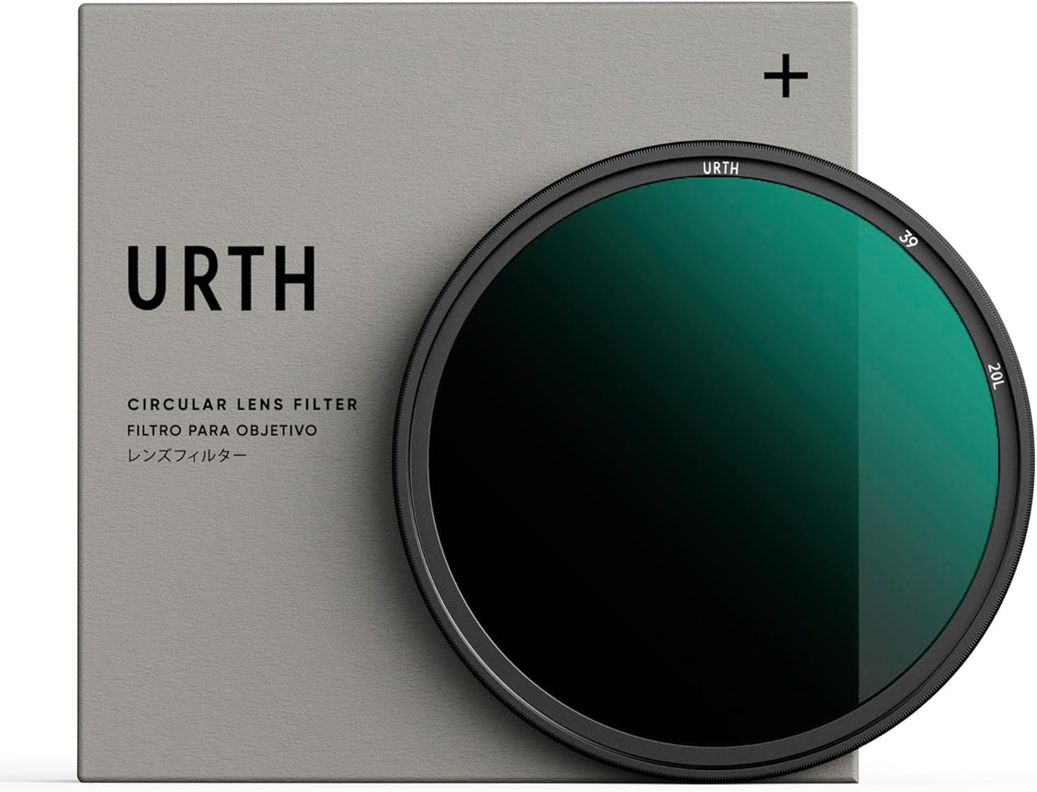 Urth 39mm ND16 レンズフィルター(プラス+) 4ストップ 固定 NDレンズフィルター (高透過率 / 20層 ナノコーティング) 光学ガラス