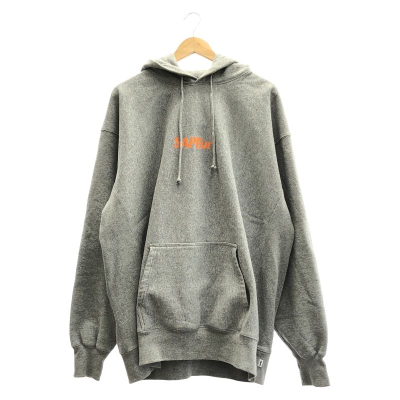中古】SAPEur 浜田雅功 バックプリントパーカー XXL グレー
