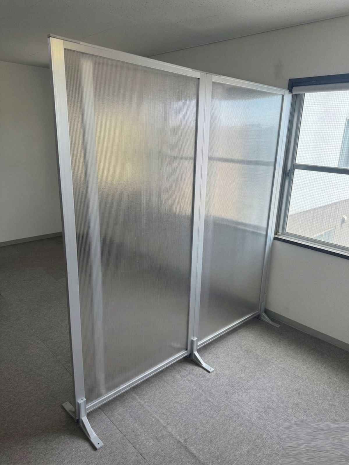 アクリルパーティション 180cm×90cm 2連×2セット 半透明 間仕切り 衝立 