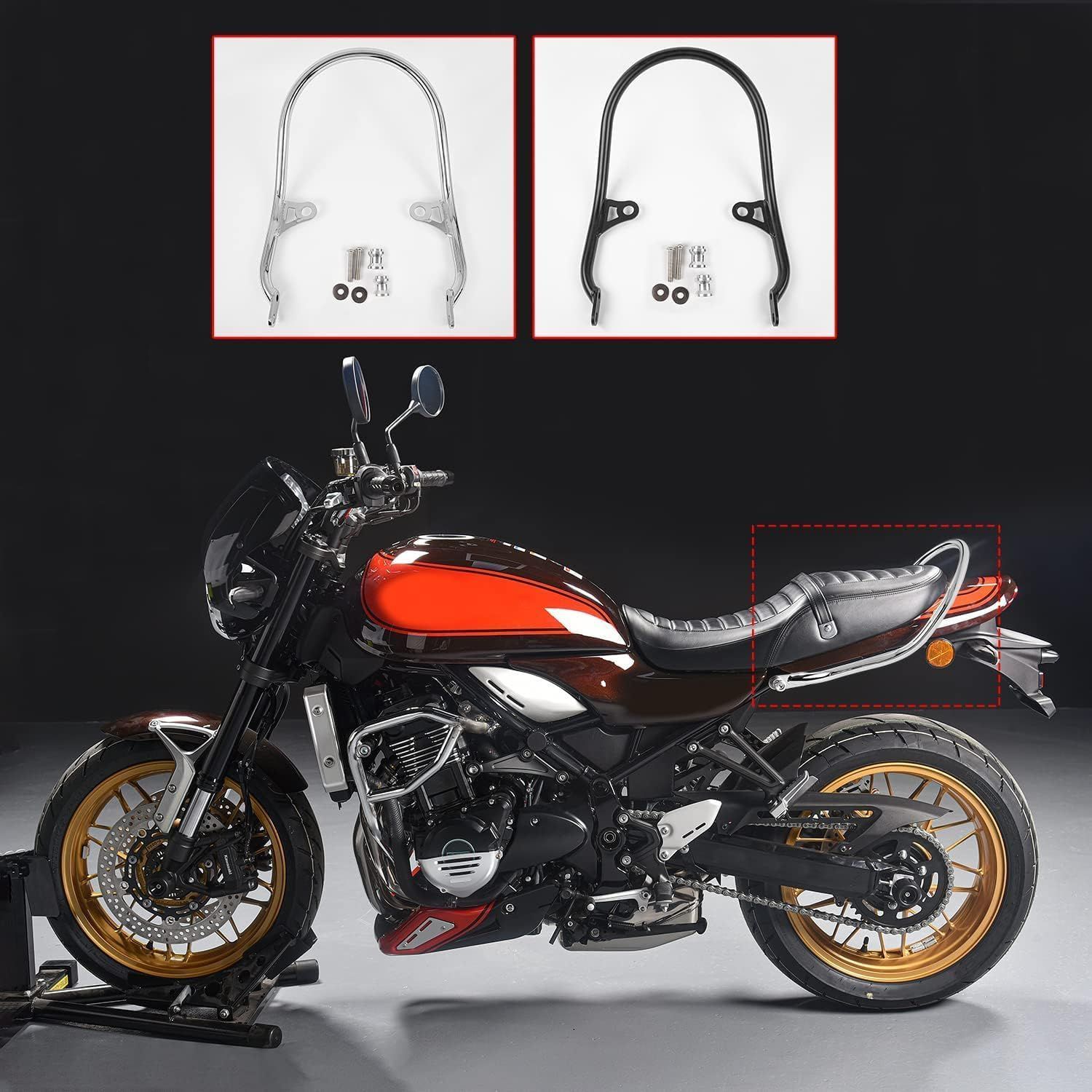 タンデムグラブバー ロングテールカウル専用 Z900RS/CAFE 後部乗客 