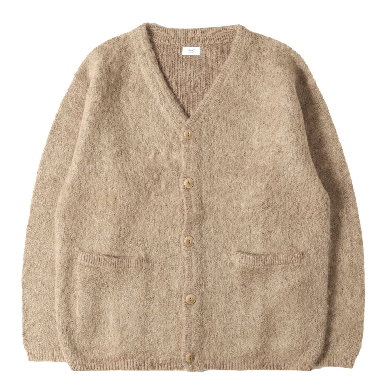 【美品】Ron Herman ロンハーマン カーディガン ヘザーベージュ サイズ:S | 23AW モヘア ニット Vネック カーディガン | トップス セーター 羽織り【メンズ】【中古】 メンズ 【美品】Ron Herman ロンハーマン カーディガン ヘザーベージュ