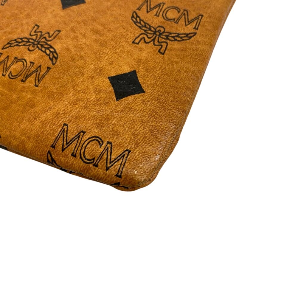 MCM エムシーエム ポーチ クラッチ ヴィセトス ロゴ レザー セカンド 