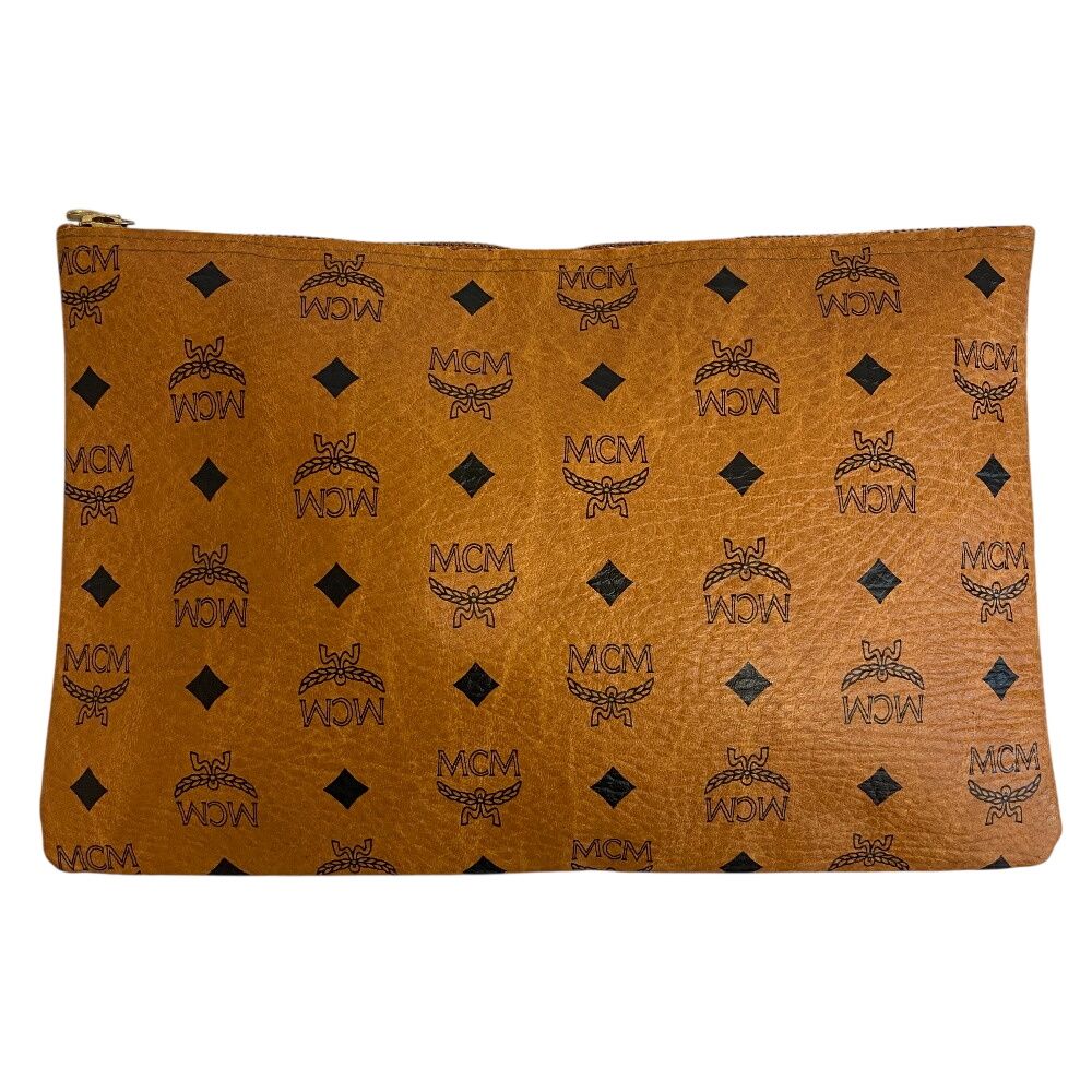 MCM エムシーエム ポーチ クラッチ ヴィセトス ロゴ レザー セカンド 