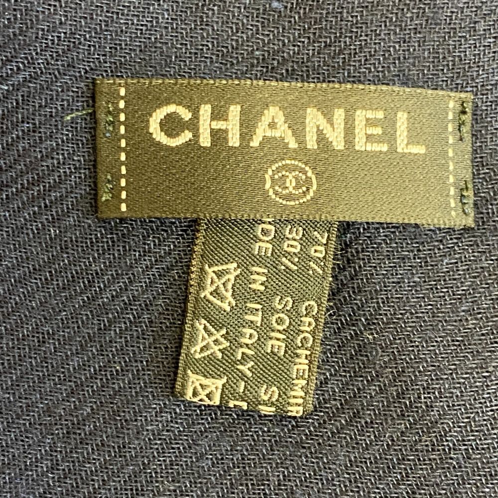 CHANEL シャネル マフラー ショール カシミヤ ストール ネイビー
