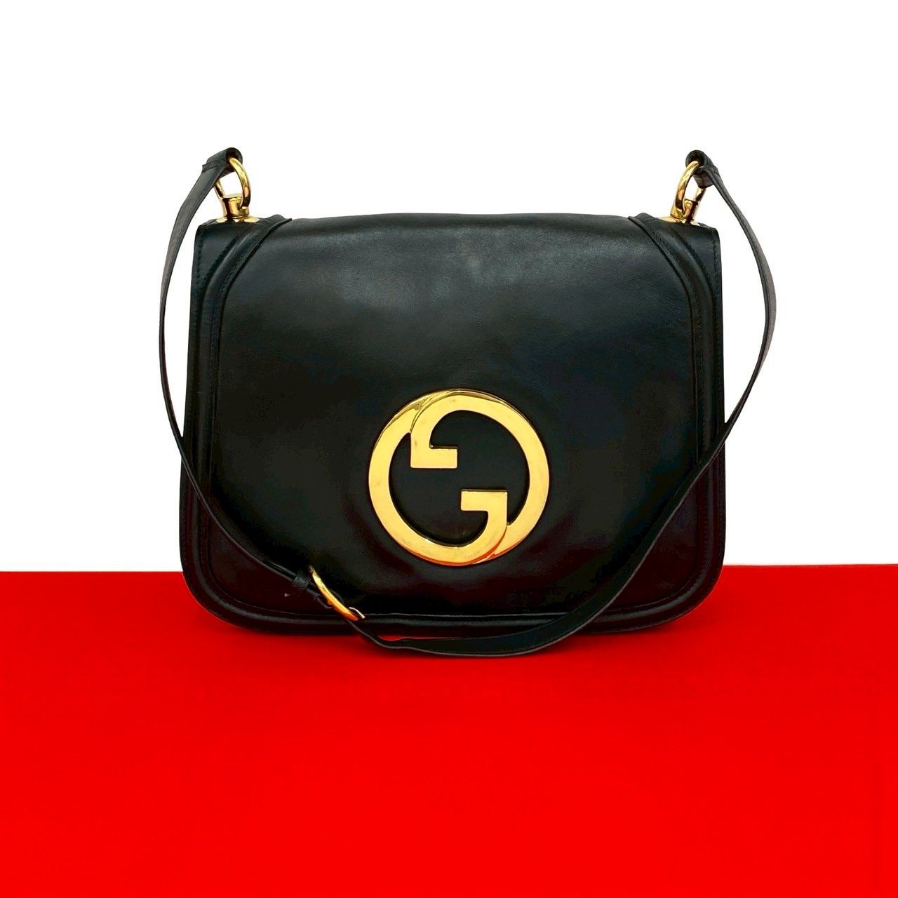 極 美品 希少品 GUCCI グッチ オールドグッチ G ロゴ ゴールド 金具