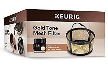 Keurig 再利用可能なグラウンドコーヒーフィルター エッセンシャルとK-Duo抽出機のみに対応 環境に優しい方法でカラフェを抽出 ゴールドトーンメ