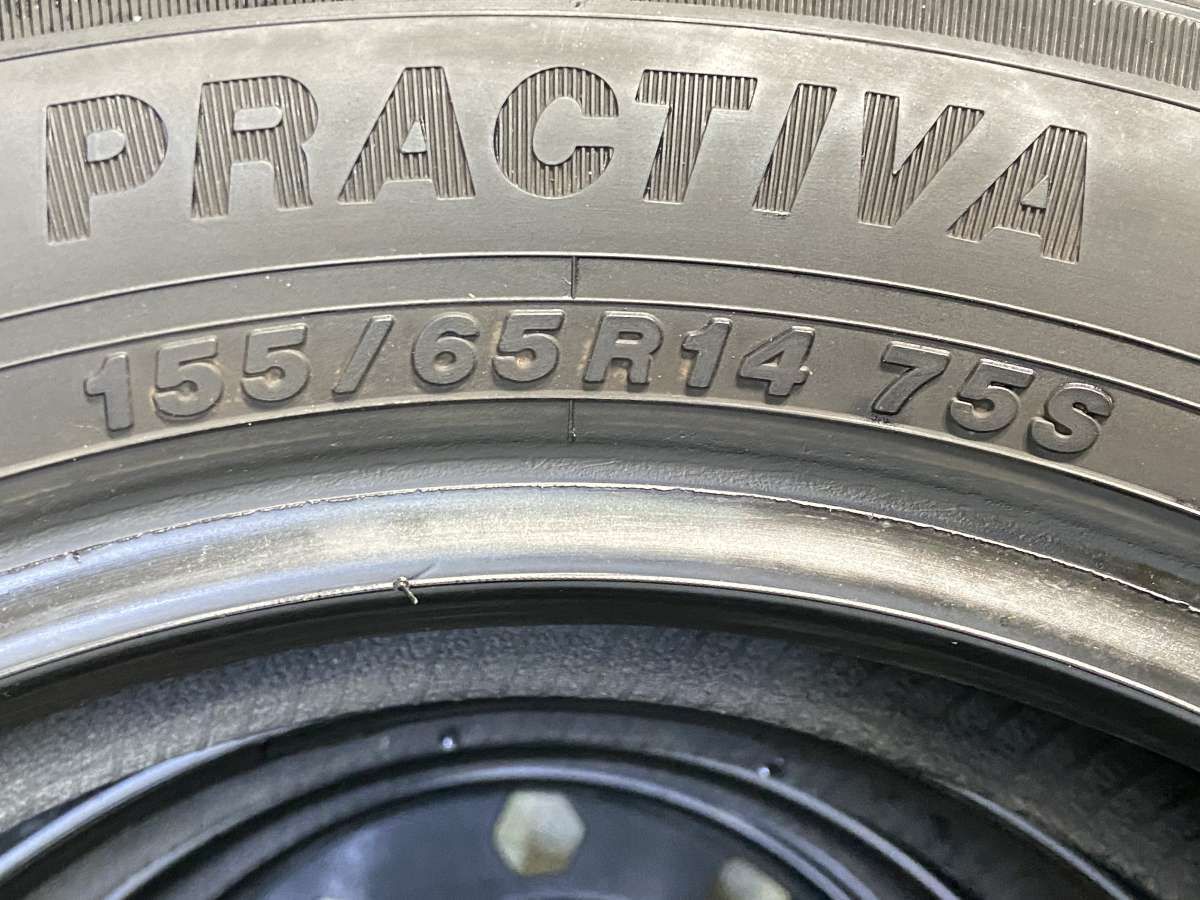 155/65R14 イエローハット PRACTIVA 中古タイヤ サマータイヤ 4本