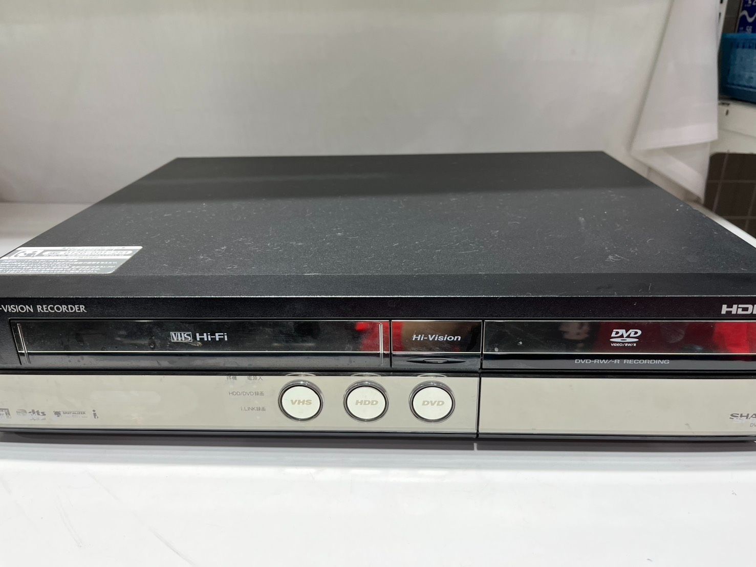 リモコン欠品 SHARP HDD・DVD・ビデオ一体型レコーダー DV-ACV52 2008 