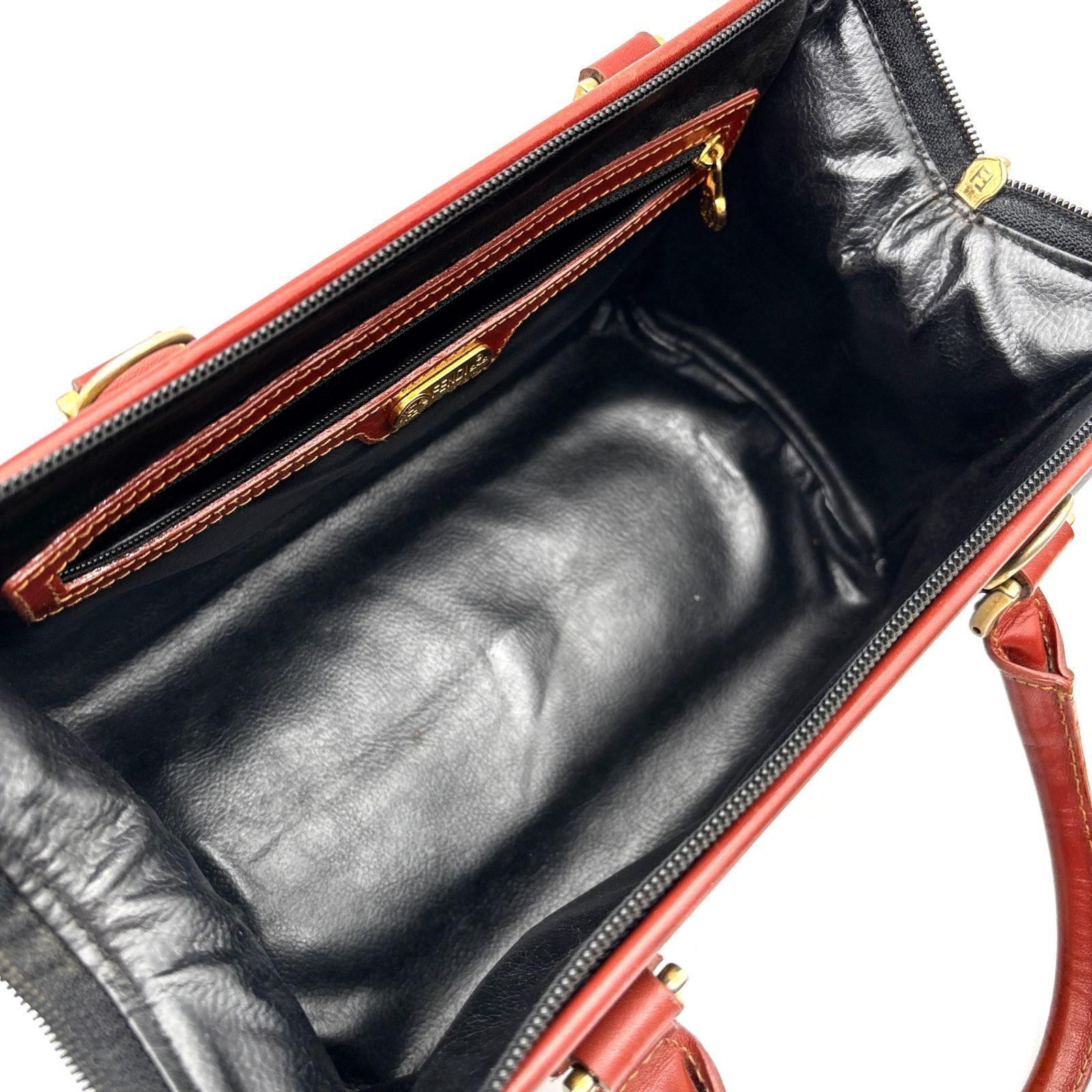 美品 FENDI フェンディ ペカン ミニボストンバッグ ショルダーバッグ 