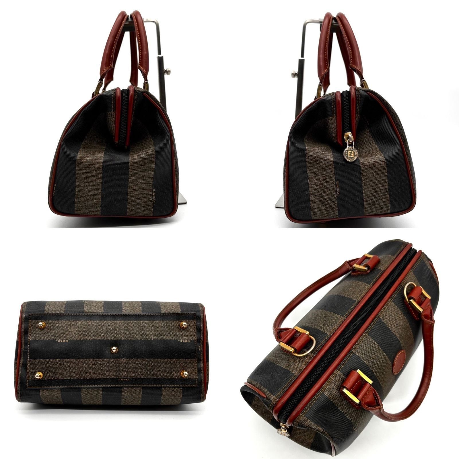 美品 FENDI フェンディ ペカン ミニボストンバッグ ショルダーバッグ 