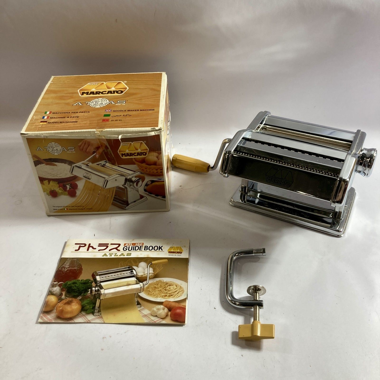 ★ ATLAS アトラス 150 パスタマシン 手動式 製麺機 手回し 家庭用 パスタ MARCATO社 現状品