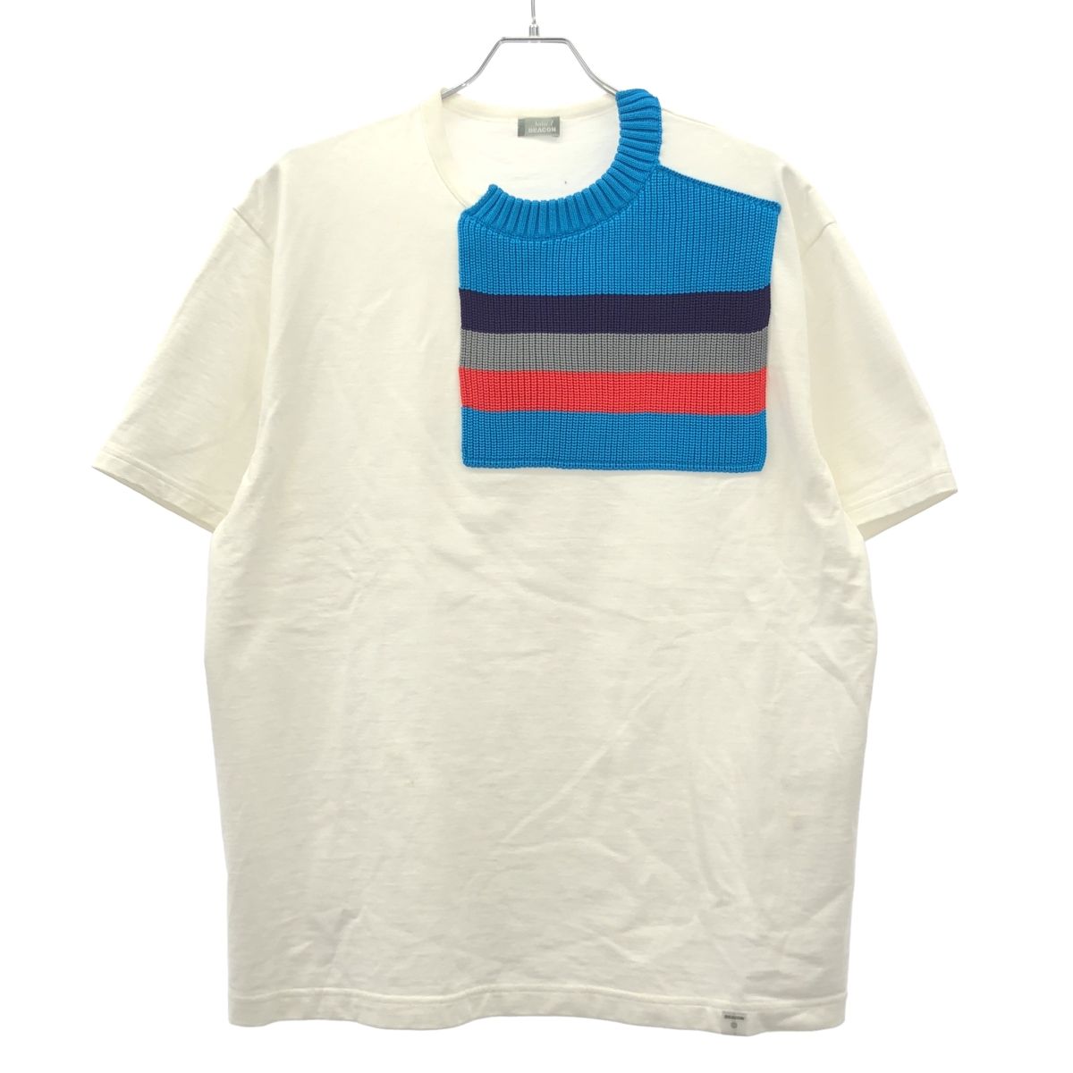kolor カラー 21SS ニットドッキングTシャツ 21SBM-T11231 ホワイト 2 
