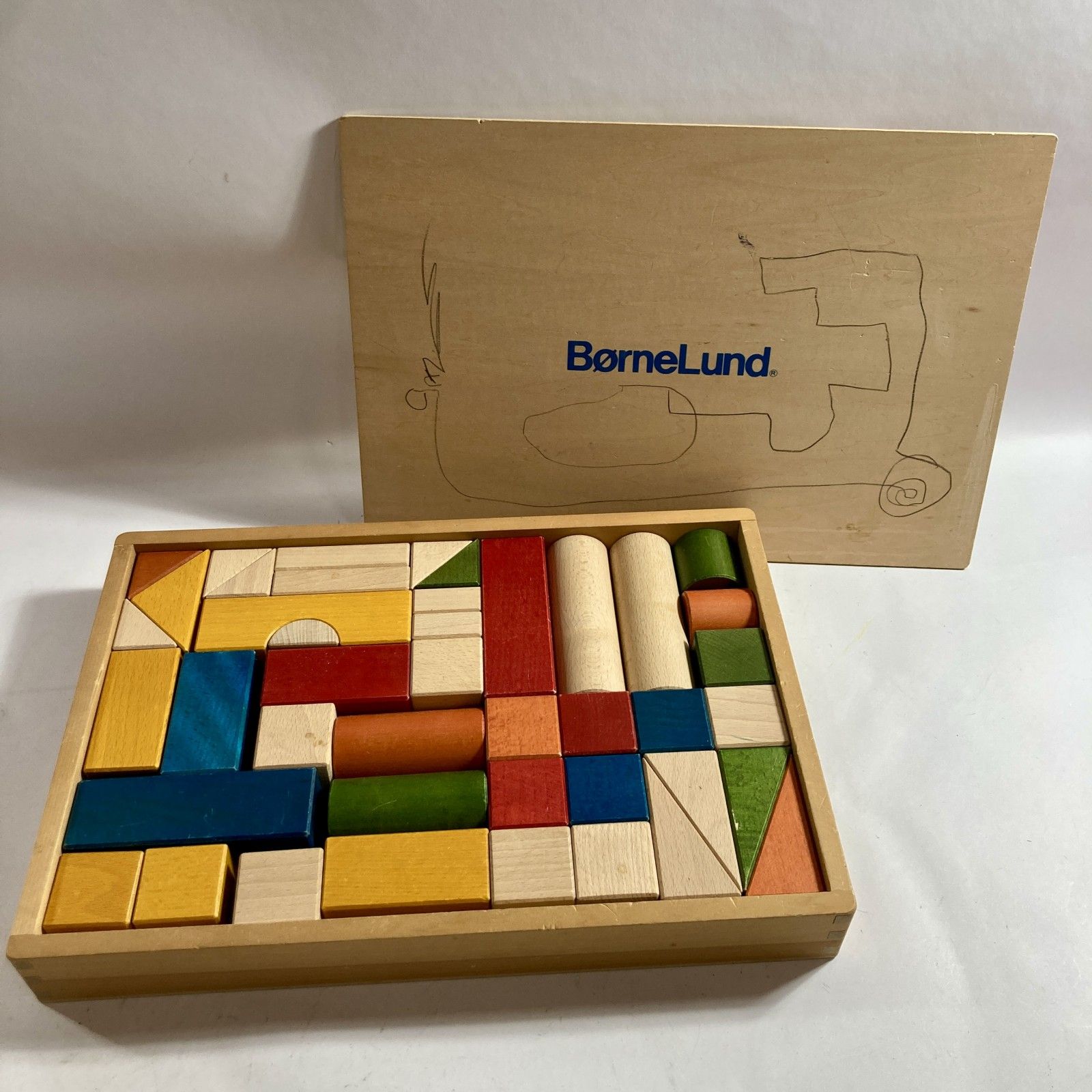 ☆ BorneLund ボーネルンド オリジナル積み木 カラー 知育玩具 木製 
