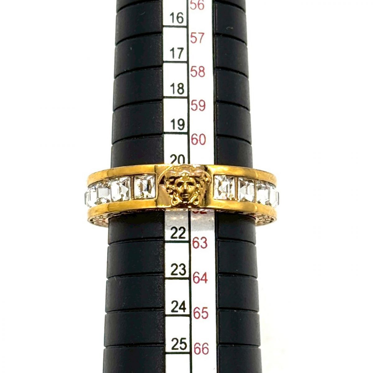 指先に宿る威光】 VERSACE リング メデューサ ラインストーン 指輪 箱