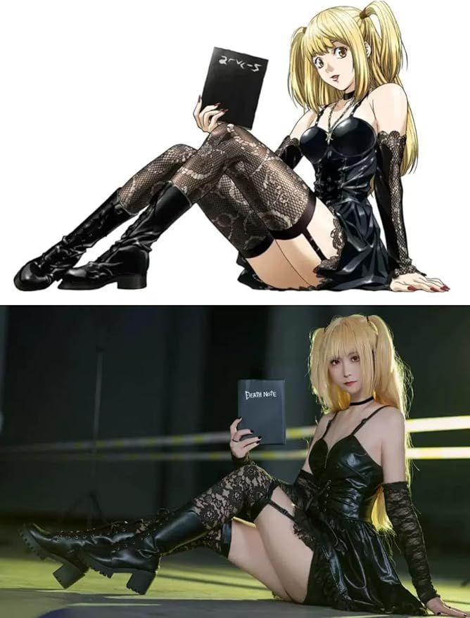 デスノート コスプレ衣装 弥海砂 ミサ コルセット ウィッグ レースの