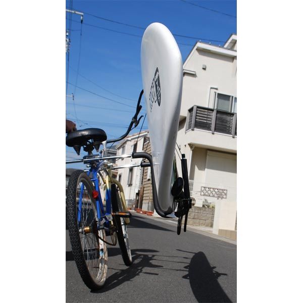 CAP サーフボードキャリア 自転車 サーフボードラック サーフボード スタンド 自転車用 サーフィン BICYCLE おすすめ つみ方 ベルト ショートボード ロングボード