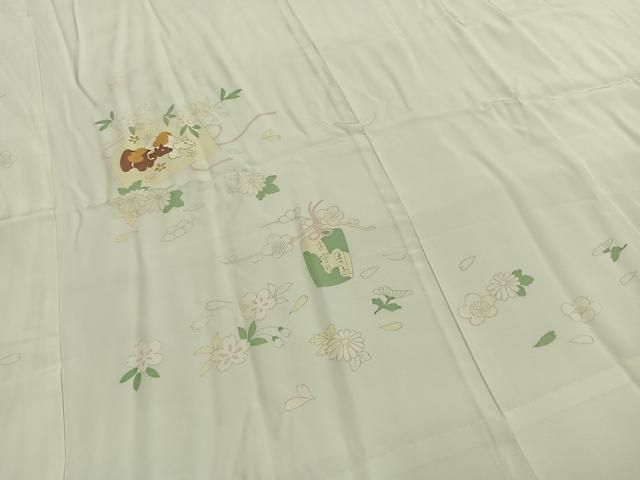 平和屋着物●長襦袢　単衣　絵馬　お守り　金彩　高島屋扱い　正絹　逸品　AABG4775fy 平和屋着物○長襦袢 単衣 絵馬 お守り 金彩 高島屋扱い 正絹 逸品