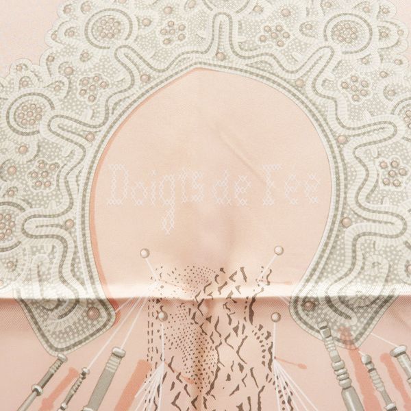 HERMES カレ90 Doigts de Fee ピンク系 妖精の指 スカーフ エルメス