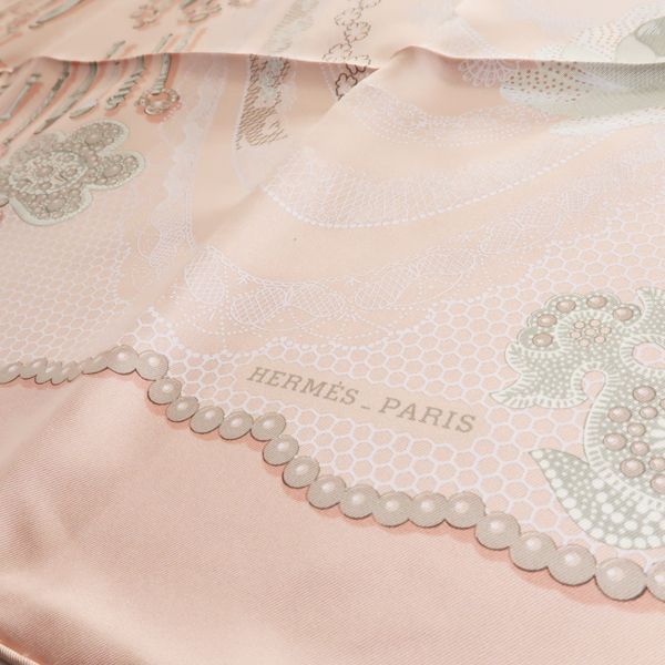 HERMES カレ90 Doigts de Fee ピンク系 妖精の指 スカーフ エルメス