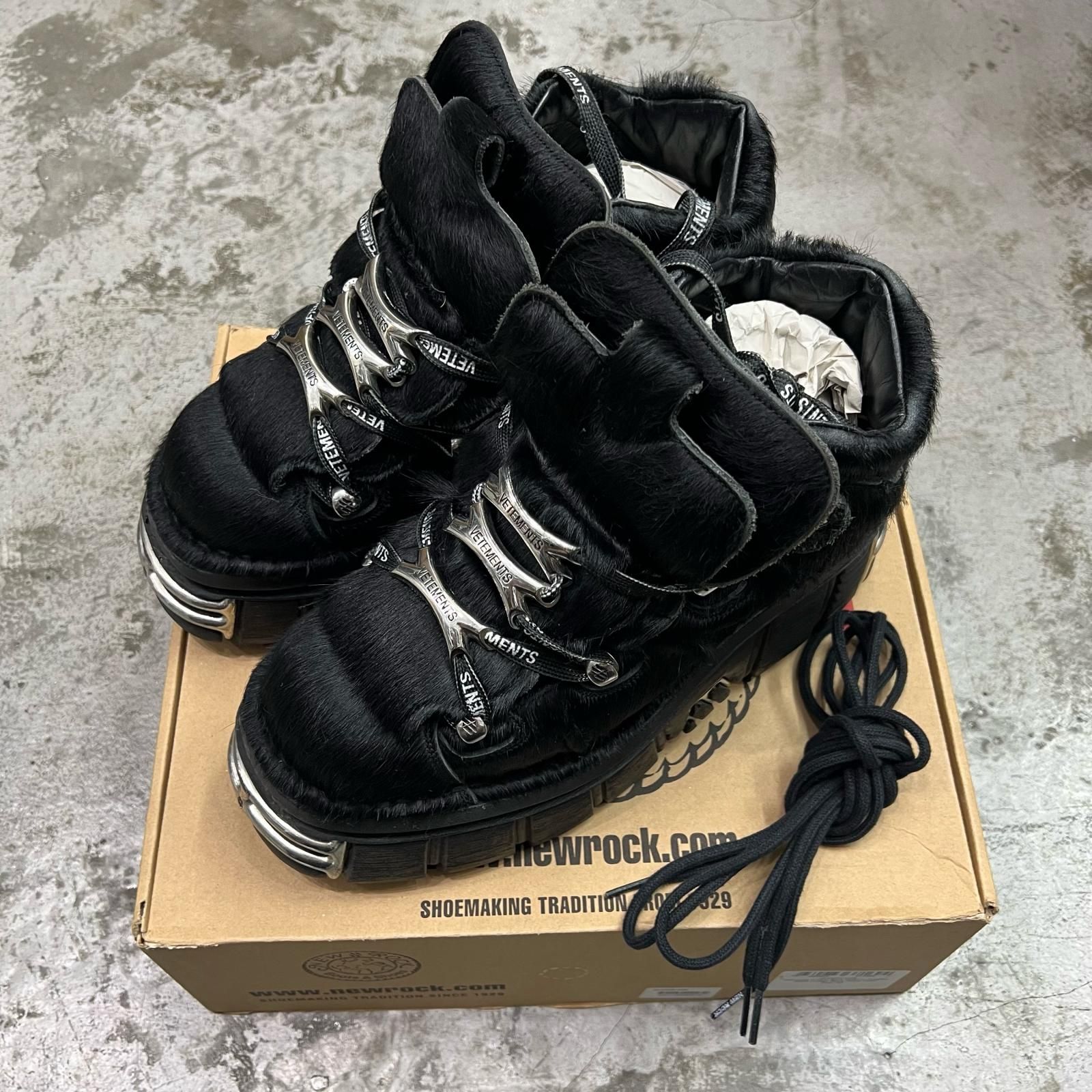 VETEMENTS × New Rock Platform Sneaker ハラコ シューズ ヴェトモン 