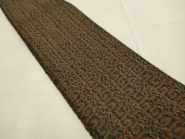 平和屋着物○男性 本場筑前博多織 両面 角帯 霞文 正絹 逸品