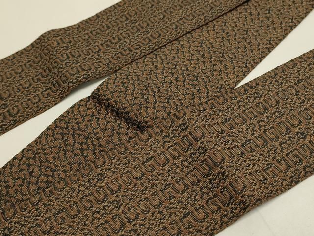 平和屋着物●男性　本場筑前博多織　両面　角帯　霞文　正絹　逸品　DABD2215du 平和屋着物○男性 本場筑前博多織 両面 角帯 霞文 正絹 逸品