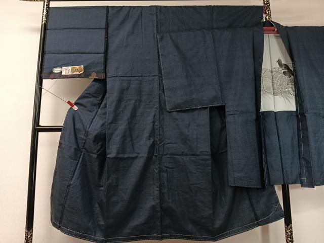 平和屋着物●男性　本場大島紬　アンサンブル　平朝雄作　100亀甲　総詰め　証紙付き　正絹　逸品　未使用　CABD8186vp 平和屋着物○男性 本場大島紬 アンサンブル 平朝雄作 100亀甲 総詰め