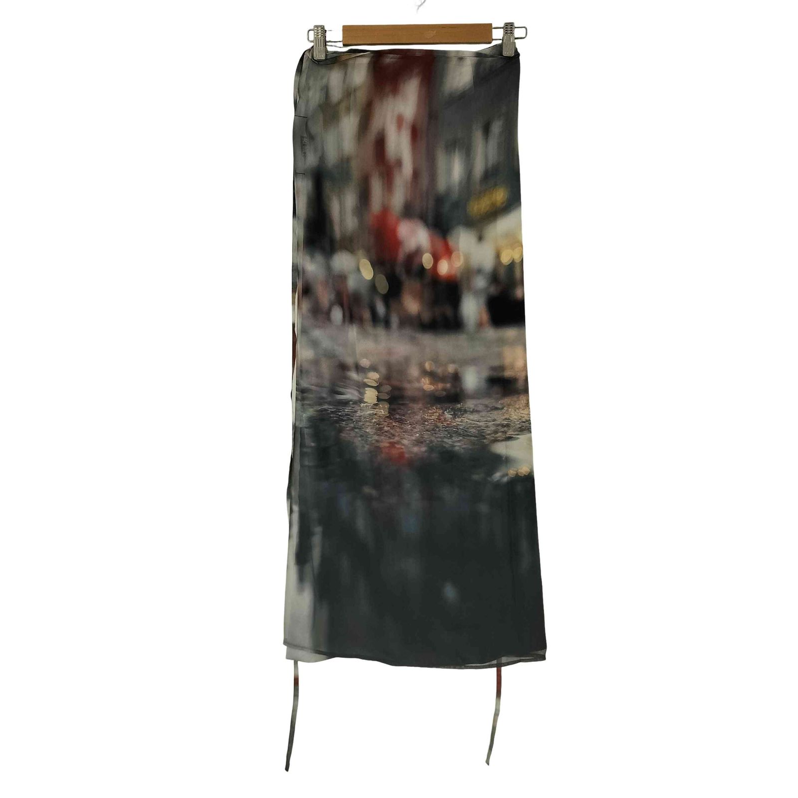 スカート AMERI DAILY LIFE SCENERY SHEER SKIRT アメリ AMERI DAILY LIFE SCENERY SHEER SKIRT レディース JPN：M