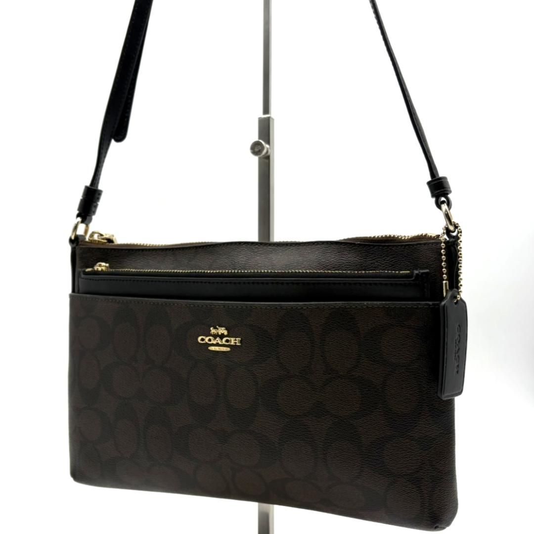 COACH コーチ シグネチャー PVC ショルダーバッグ ポシェット