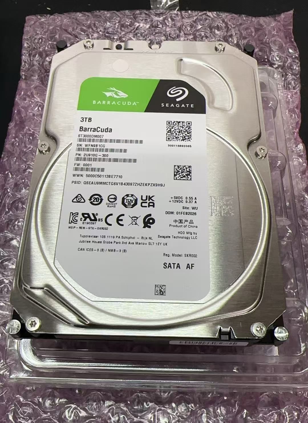 Seagate BarraCuda 3TB HDD ほぼ未使用 - メルカリ
