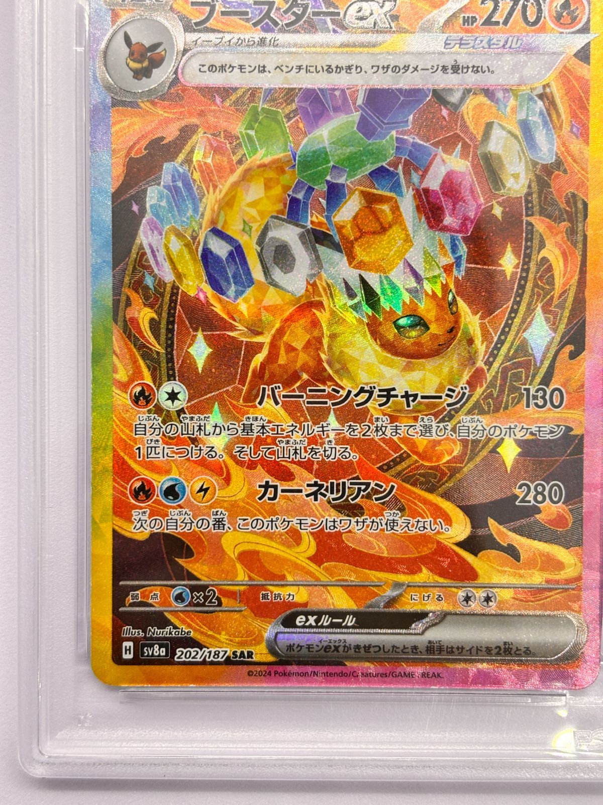 ブースターex SAR SV8aテラスタルフェスex 202/187 PSA10 PSA10】ブースターex SAR [SV8a 202/187](ハイクラスパック「テラス