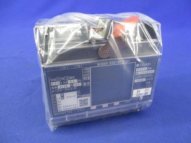 電子式普通電力量計200V5A50Hz A7DA-RS31形 電子式普通電力量計200V5A50Hz A7DA-RS31形 - メルカリ