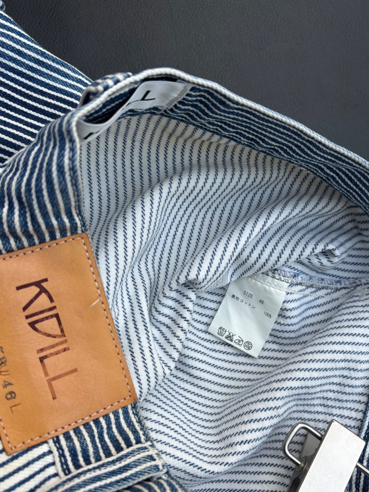 定価30,800円 KIDILL キディル Hakama Denim 2nd Type Hickory Mix 