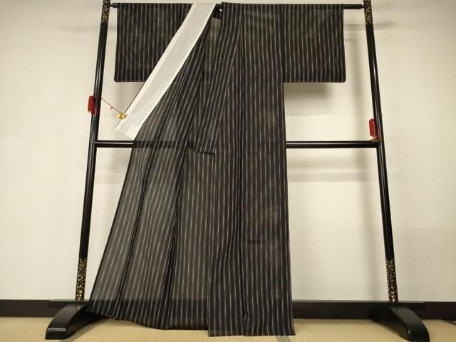 通販オンラインストア値下 平和屋-こころ店 夏物 小紋 絽 よろけ縞