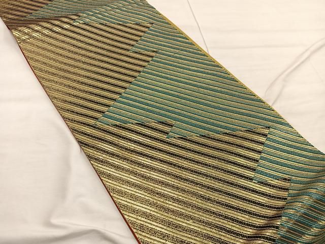 平和屋-こころ店□明綴れ 袋帯 花鳥唐草文 金糸 正絹 逸品 AAAM4635Awj
