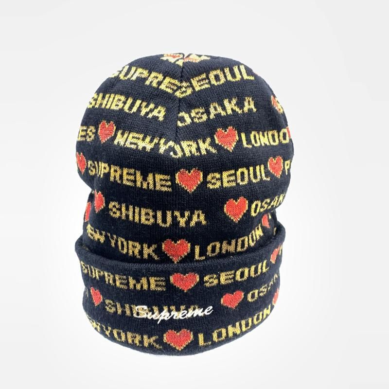 Supreme Hearts Beanie ブラック シュプリーム[92][240092333538