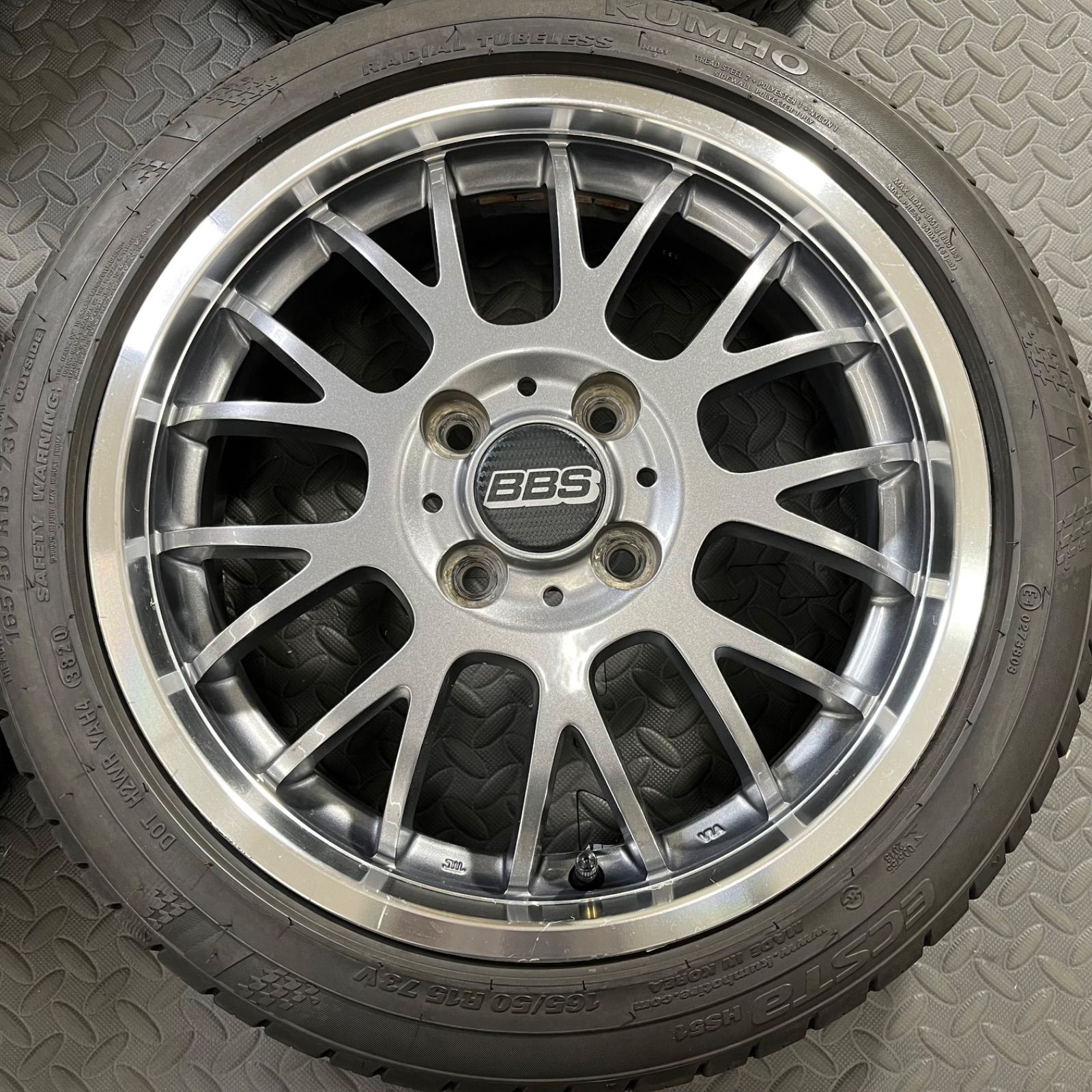 20年製 165/50R15 クムホ エクスタHS51 BADX S-HOLD ミラジーノ 