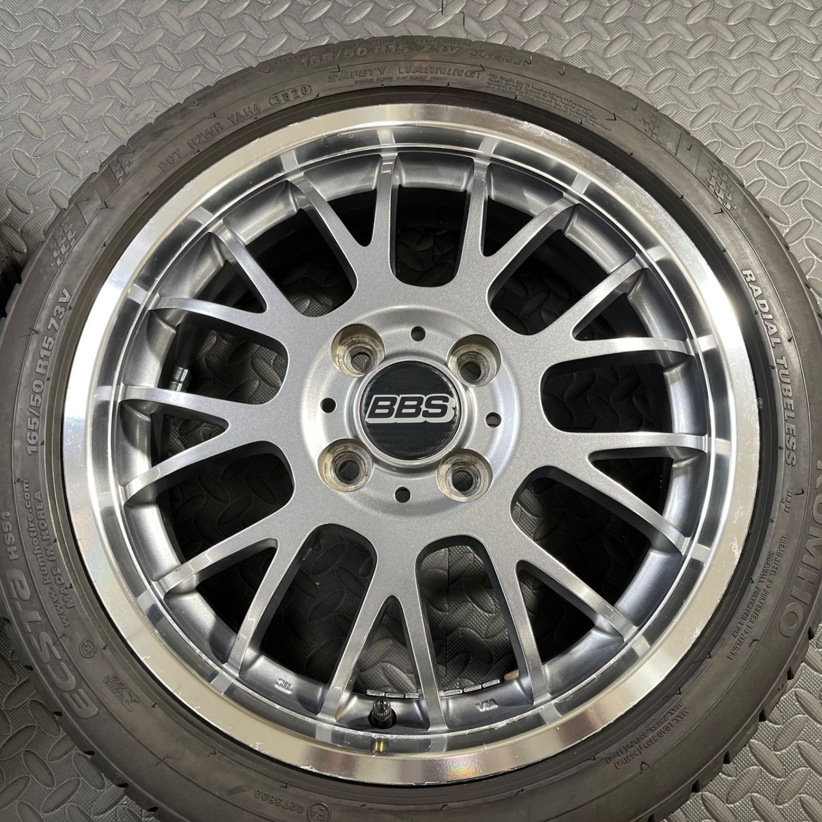 20年製 165/50R15 クムホ エクスタHS51 BADX S-HOLD ミラジーノ 